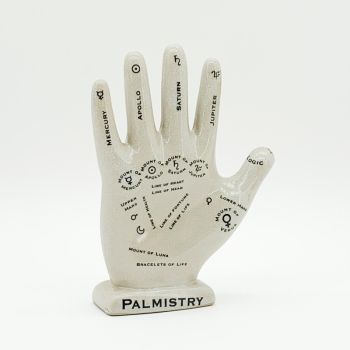 12 Inches Palmistry Hand Ornament - L6 x W15 x H30 cm