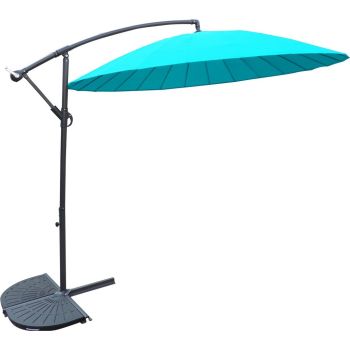 Shanghai Canopy Cantilever Parasol - Steel/Fibreglass/Polyester - L300 x W300 x H255 cm - Aqua
