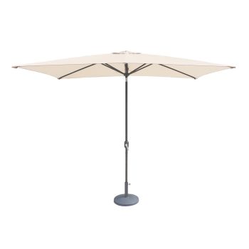 Crank and Tilt Rectangular Parasol - Aluminium/Polyester - L300 x W240 x H250 cm - Ivory
