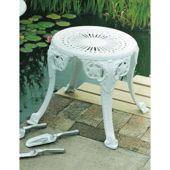 Coalbrookdale Stool British Made, High Quality Cast Aluminium Garden Furniture - Wide Choice of Colours and Finishes Available