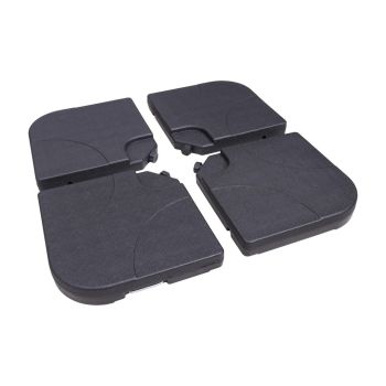 Water Fillable Base For Cross Base Cantilever Parasol with Carry Handle (Set of 4) - Polyresin - L102 x W102 x H5 cm