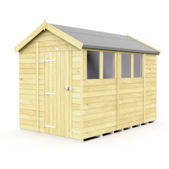 7 x 10 Feet Apex Shed - Single Door With Windows - Wood - L302 x W214 x H217 cm