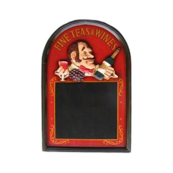 Wine Waiter with Menu Board - L3 x W40 x H60 cm - Black