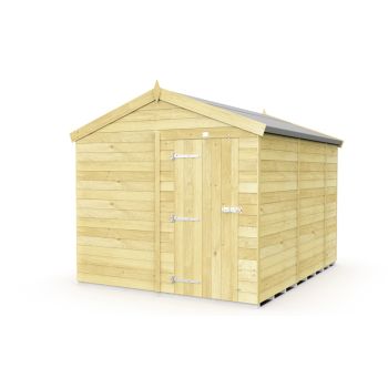 8 x 11 Feet Apex Shed - Single Door Without Windows - Wood - L329 x W231 x H217 cm