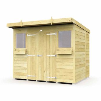 8 x 5 Feet Pent Summer Shed - Wood - L147 x W243 x H201 cm