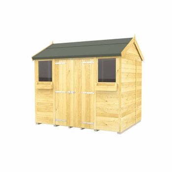 8 x 8 Feet Apex Summer Shed - Wood - L243 x W231 x H217 cm