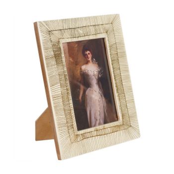 Dame Photo Frame 5x7 - Acrylic - L16.51 x W1.27 x H21.59 cm - White
