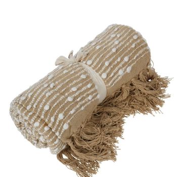 Jette Throw - Cotton - L125 x W150 x H1 cm - Natural