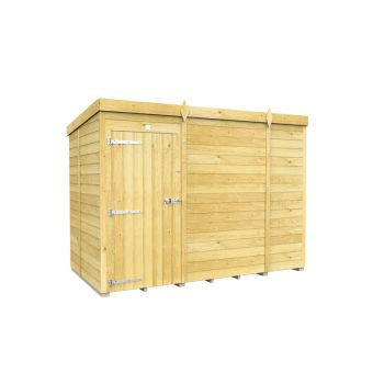9 x 5 Feet Pent Shed - Single Door Without Windows - Wood - L147 x W276 x H201 cm