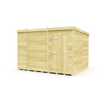 9 x 8 Feet Pent Shed - Single Door Without Windows - Wood - L231 x W276 x H201 cm