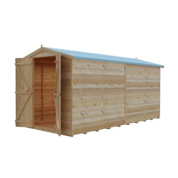 Overlap Double Door Garden Shed - Dip Treated Approx 10 x 8 Feet