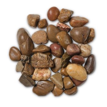 Coastal Shore Bulk Bag 850 kg Pebbles - 20-45 mm Mixed Brown Quartzite Stone - L100 x W100 x H80 cm