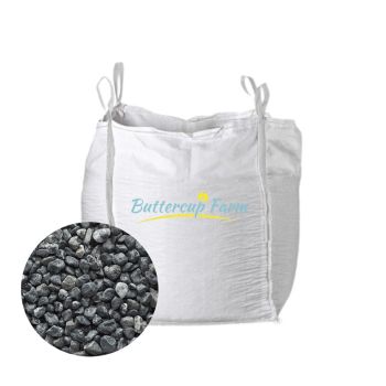 60-100mm Black round and oval Pebbles - Premium Aggregate Bulk Bag - 850 kilos