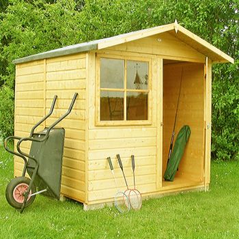 7 x 7 Feet Abri Single Door Tongue and Groove Garden Shed Workshop