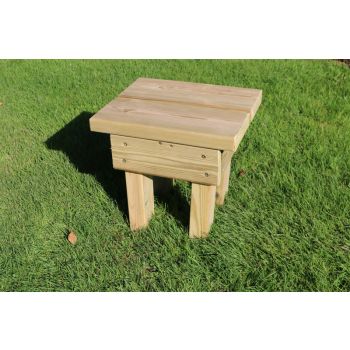 Pressure Treated Footstool - Outdoor Garden Furniture Foot Rest - Timber - L30 x W30 x H30 cm - Fully Assembled