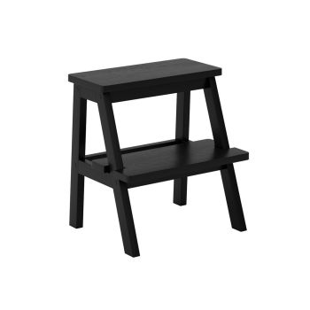 Addie Stool - Pine - L39 x W43 x H45 cm - Black - Flat Pack