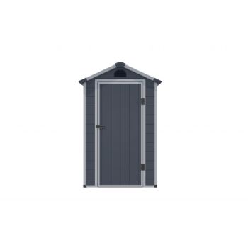 4 x 3 Airevale Plastic Apex Shed - L104 x W134 x H204 cm - Dark Grey