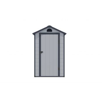 4 x 3 Airevale Plastic Apex Shed - L104 x W134 x H204 cm - Light Grey