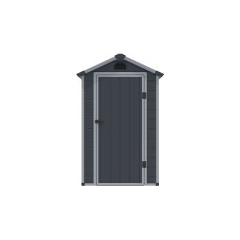 4 x 6 Airevale Plastic Apex Shed - L192 x W134 x H204 cm - Dark Grey