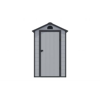 4 x 6 Airevale Plastic Apex Shed - L192 x W134 x H204 cm - Light Grey