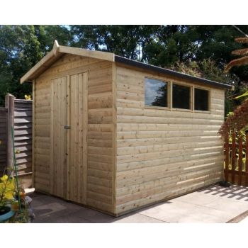 10 X 8 Apex Garden Shed - Pressure Treated Timber - L244 x W305 x H240 cm