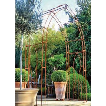 Large Gothic Arch (Including Ground Spikes) - Steel - L53.3 cm - Bare Metal/Ready to Rust