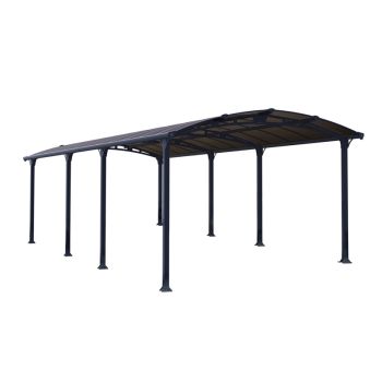 Arcadia Carport 8500 - Polycarbonate - L863 x W359 x H242 cm - Grey