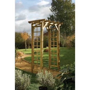 Square Top Wooden Arch - L90 x W150 x H224.5 cm