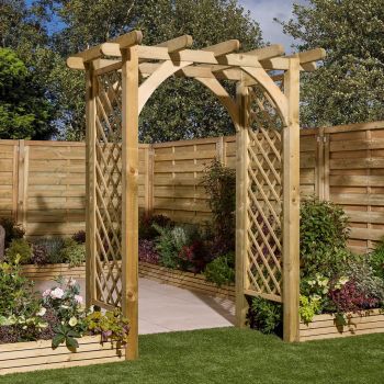 Cheltenham Arch - Timber - L129.5 x W179 x H225 cm - Natural Finish