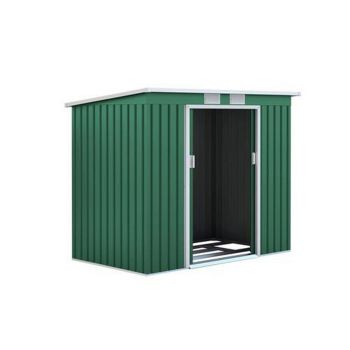 Ascot Shed - Style 1 Box - Galvanised Steel - H173 x W130 x L213 cm - Green