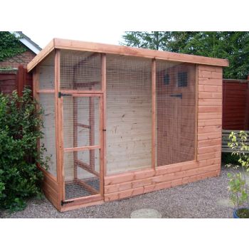 Buttercup All Weather Outdoor Bird Aviary Pet Cage 8' x 4' plus 2' safety porch