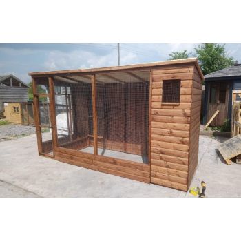 Buttercup All Weather Outdoor Bird Aviary Pet Cage 10' x 4' plus 2' safety porch