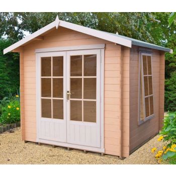 Barnsdale Log Cabin Home Office Garden Room Approx 7 x 7 Feet