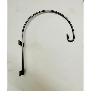 20 Inches Wall Swan Neck Bracket - Steel - Black