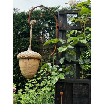 20 inches Wall Swan Neck Corner Bracket - L38 x W10 x H48 cm - Black