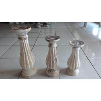Pillar Design Candle Holder - L8 x W8 x H35 cm