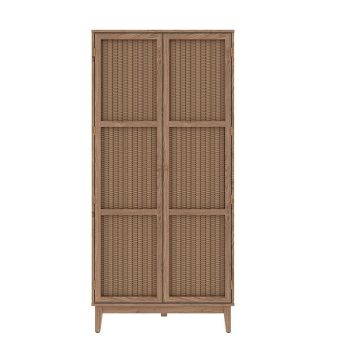 Bordeaux 2 Door Wardrobe - MDF - L55.7 x W85 x H181 cm - Oak