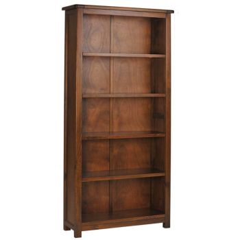 Boston Tall Bookcase - Pine - 90 x 30 x 180 cm - Dark Brown
