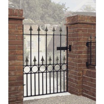 Balmoral Premium Range Spear Top Single Gate - Solid Steel - Fits Gap of 1067 mm x 1168 mm High - Primed