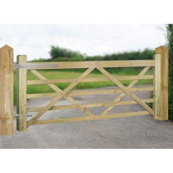 Evington Farm/Field Style 5 Bar Gate - Pressure Treated Scandinavian Redwood - W900 x H1200 mm