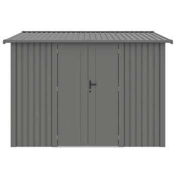 10 x 10 Feet Brentvale Premium Apex Shed - Metal/Steel - L304 x W296 x H228 cm - Metallic Grey Finish
