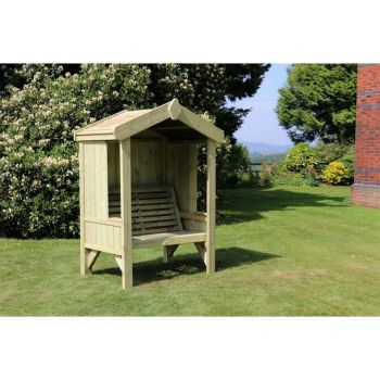 Cottage Arbour - Seats 2 - L90 x W135 x H190 cm - Min. Assembly Required - Set of Waterproof Cushions Included