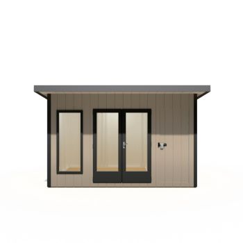 Cali 12 x 8 Feet Pent and Storage Garden Office - OSB/MDF - L334 x W402 x H246.1 cm
