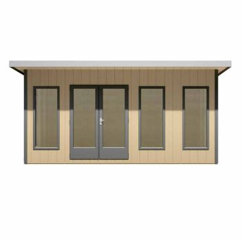 Cali 16 x 8 Feet Pent and Storage Garden Office - OSB/MDF - L334 x W509.4 x H246.1 cm