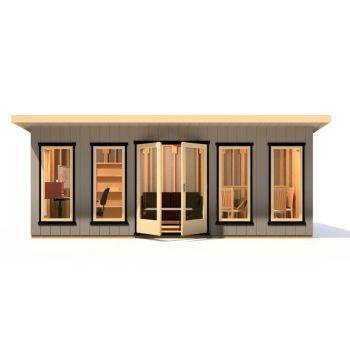 Cali 20 x 8 Feet Pent 1 Garden Office - OSB/MDF - L334 x W616.7 x H246.1 cm