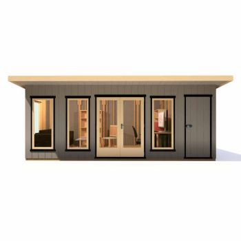 Cali 20 x 8 Feet Pent and Storage Garden Office - OSB/MDF - L334 x W616.7 x H246.1 cm