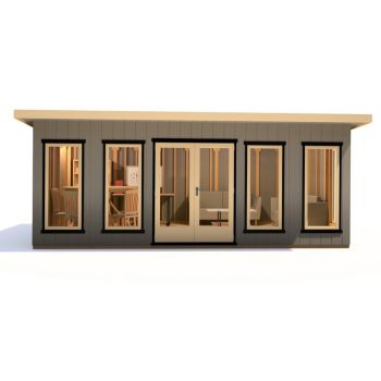 Cali 20 x 12 Feet Pent 1 Garden Office - OSB/MDF - L456 x W616.7 x H246.1 cm