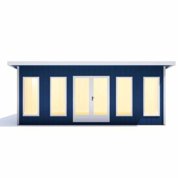 Cali 20 x 12 Feet Pent and Storage Garden Office - OSB/MDF - L456 x W616.7 x H246.1 cm