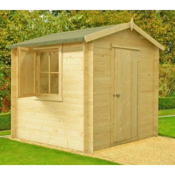 Camelot Log Cabin Home Office Garden Room Approx 8 x 8 Feet