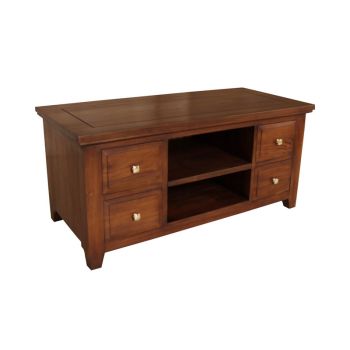 New York Straight TV Unit - Mahogany Wood - L50 x W113 x H55 cm